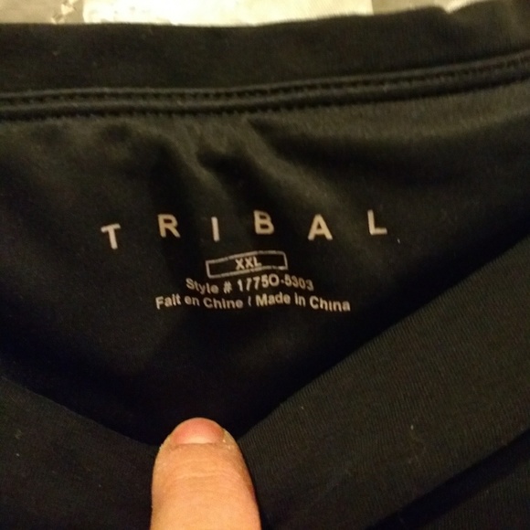 Black leggings with mesh details, wide waistband - Picture 2 of 8